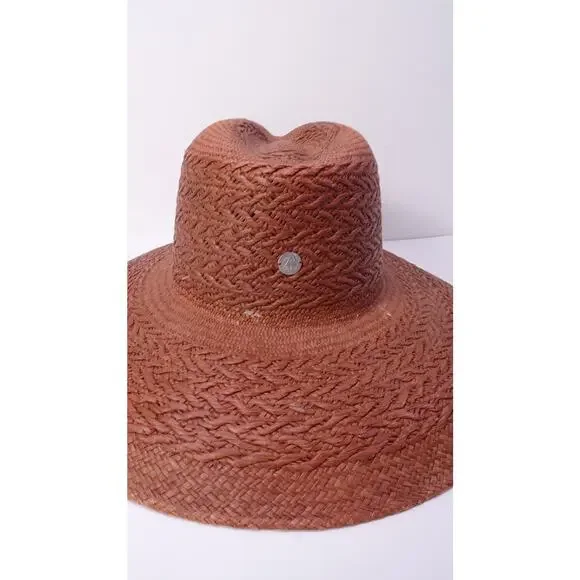 Veronica Beard FREYA taupe Redwood Mahogany Hat NWT 230 S/M - Picture 7 of 16